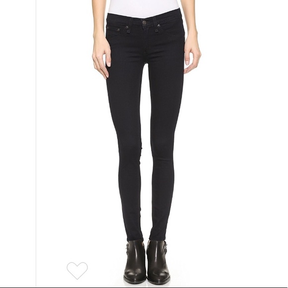rag & bone Denim - Rag & Bone Black Long Skinny The Legging Jeans